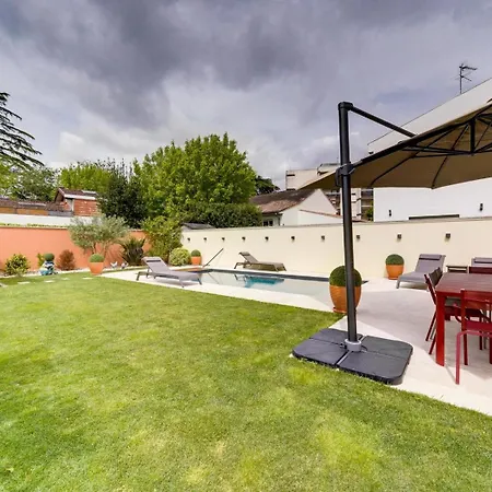 Gasthof Beautiful Family House Pool & Garden Bordeaux