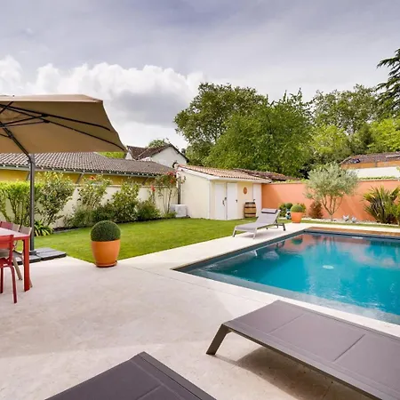 Gasthof Beautiful Family House Pool & Garden Bordeaux